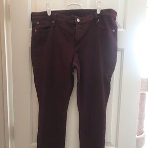 Gap maroon skinny jeans